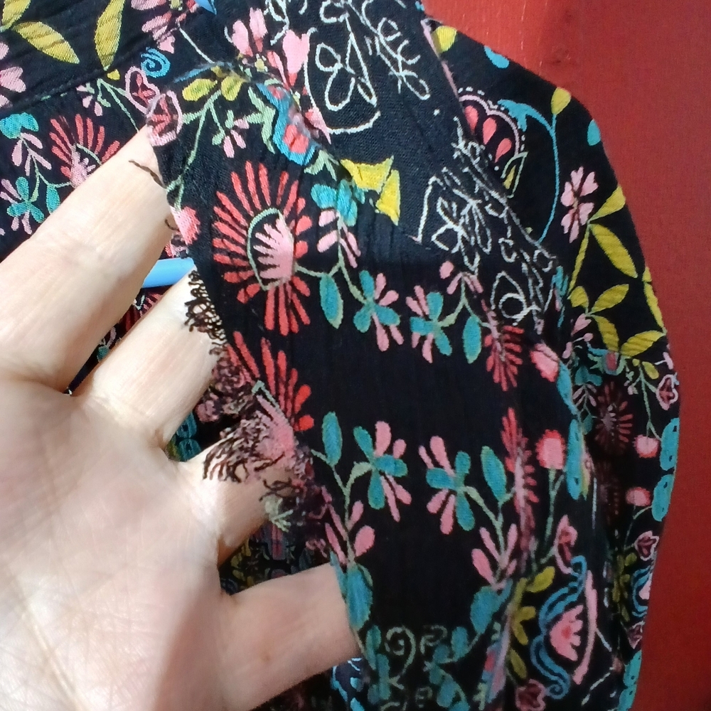 Multicolor Patterned Earthbound Xxl Button Up Shi… - image 3